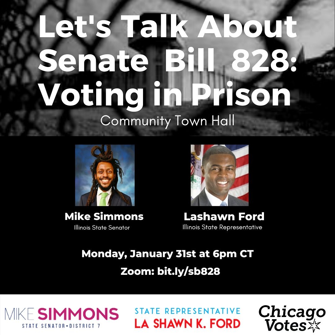Let’s Talk About Senate Bill 828: Voting In Prison, Community Town Hall