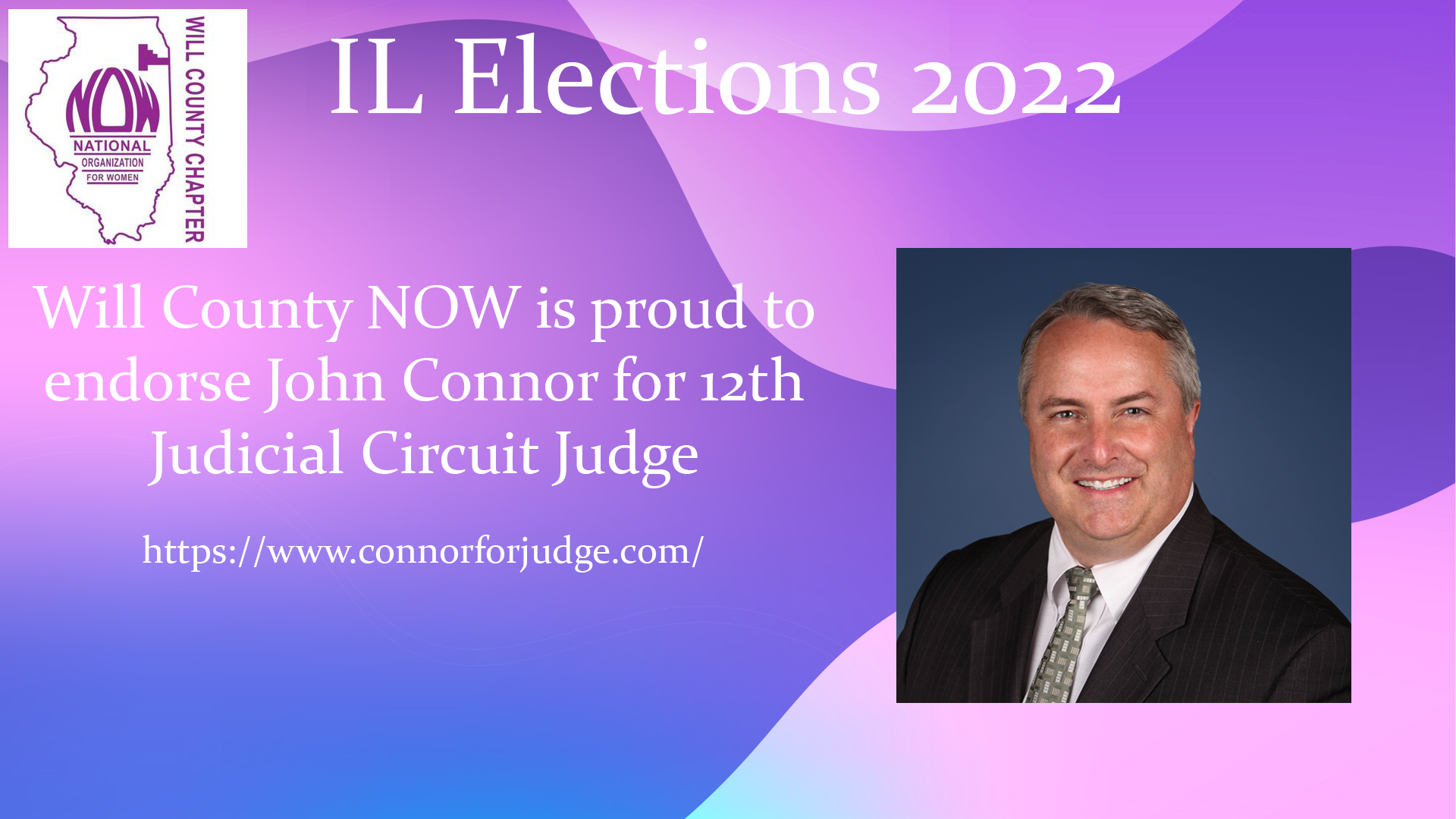 Will County NOW Endorses John Connor for 12th Judicial Circuit Judge