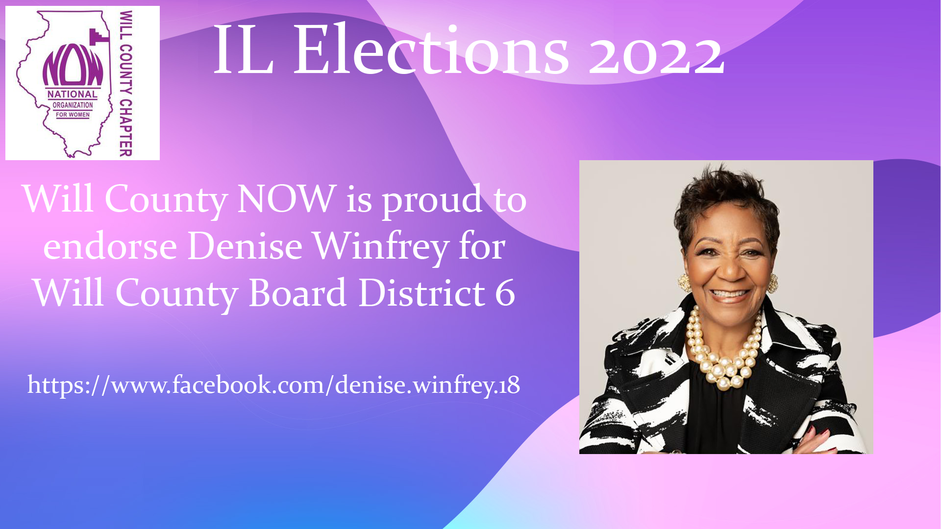 Will County NOW Endorses Denise Winfrey for Will County Board District 6