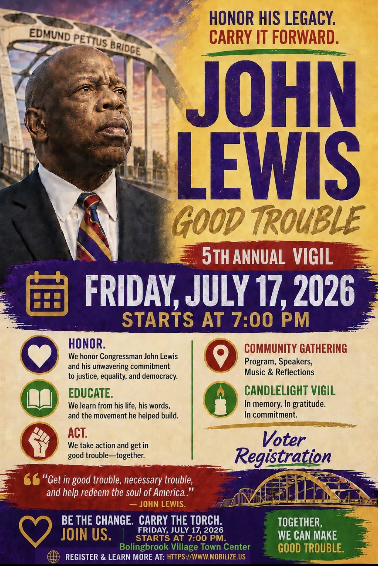 John Lewis Good Trouble 5th Annual Vigil
