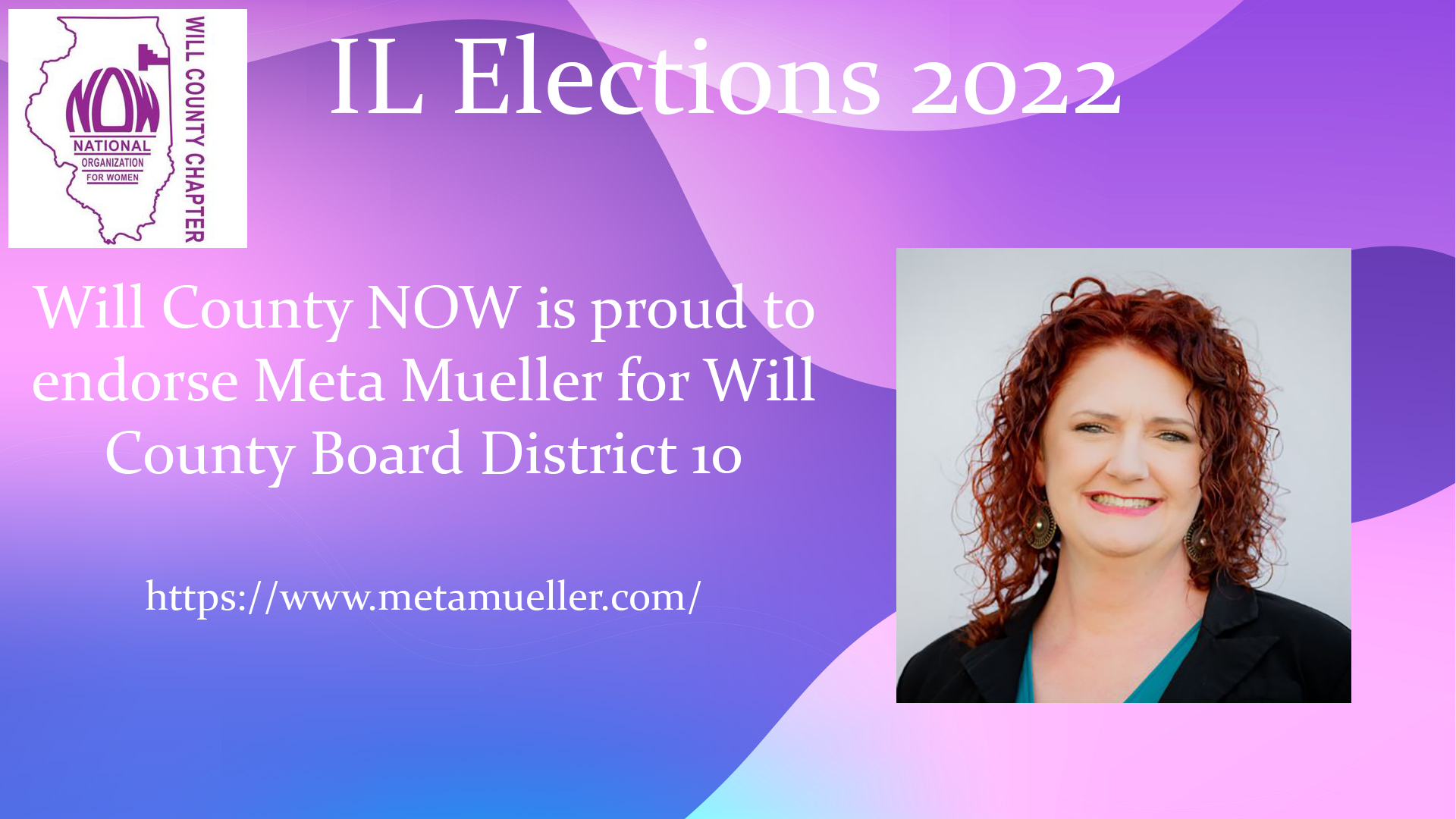 Will County NOW Endorses Meta Mueller for Will County Board District 10