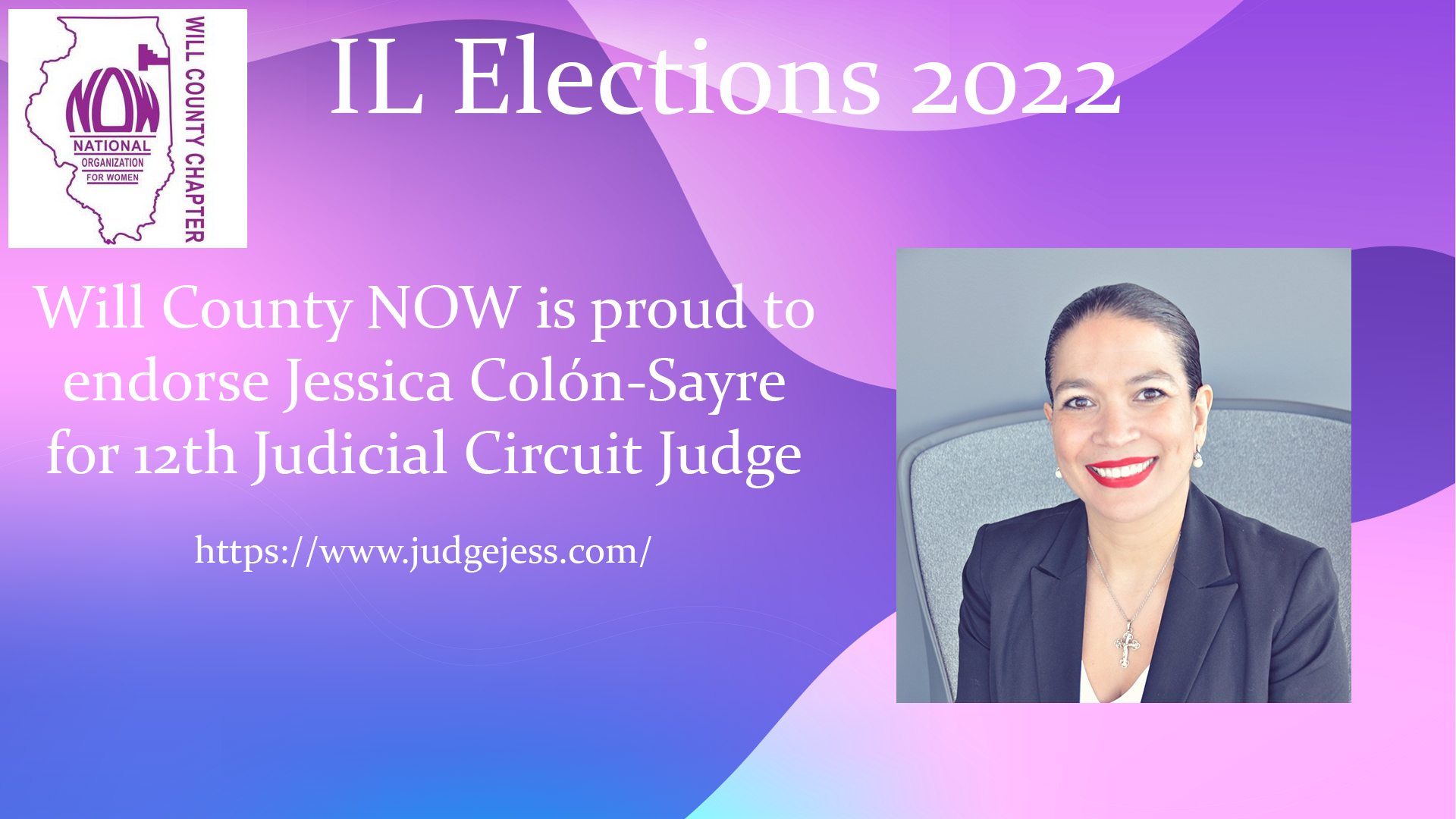 Will County NOW Endorses Jessica Colón-Sayre for 12th Judicial Circuit Judge