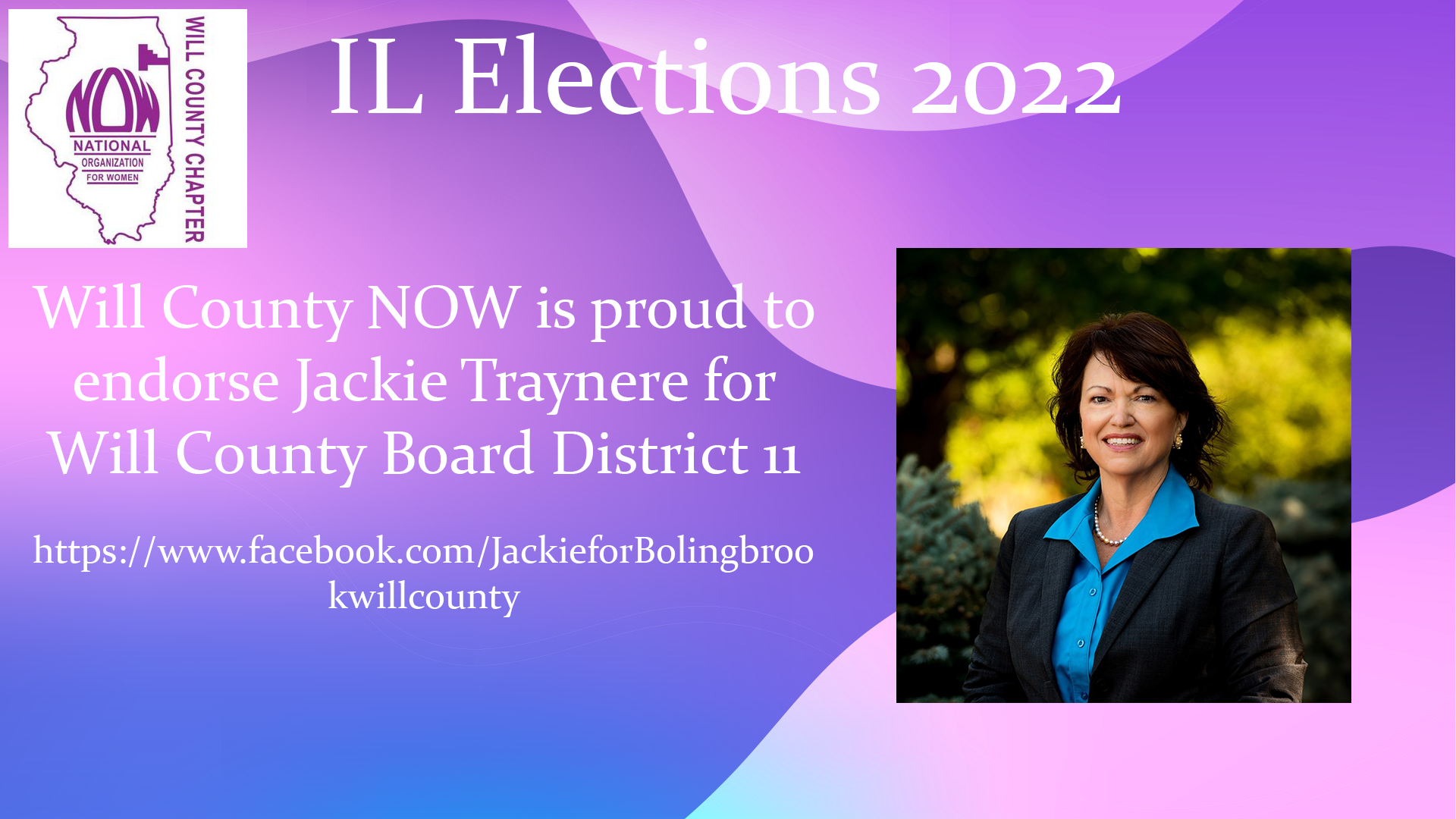 Will County NOW Endorses Jackie Traynere for Will County Board District 11